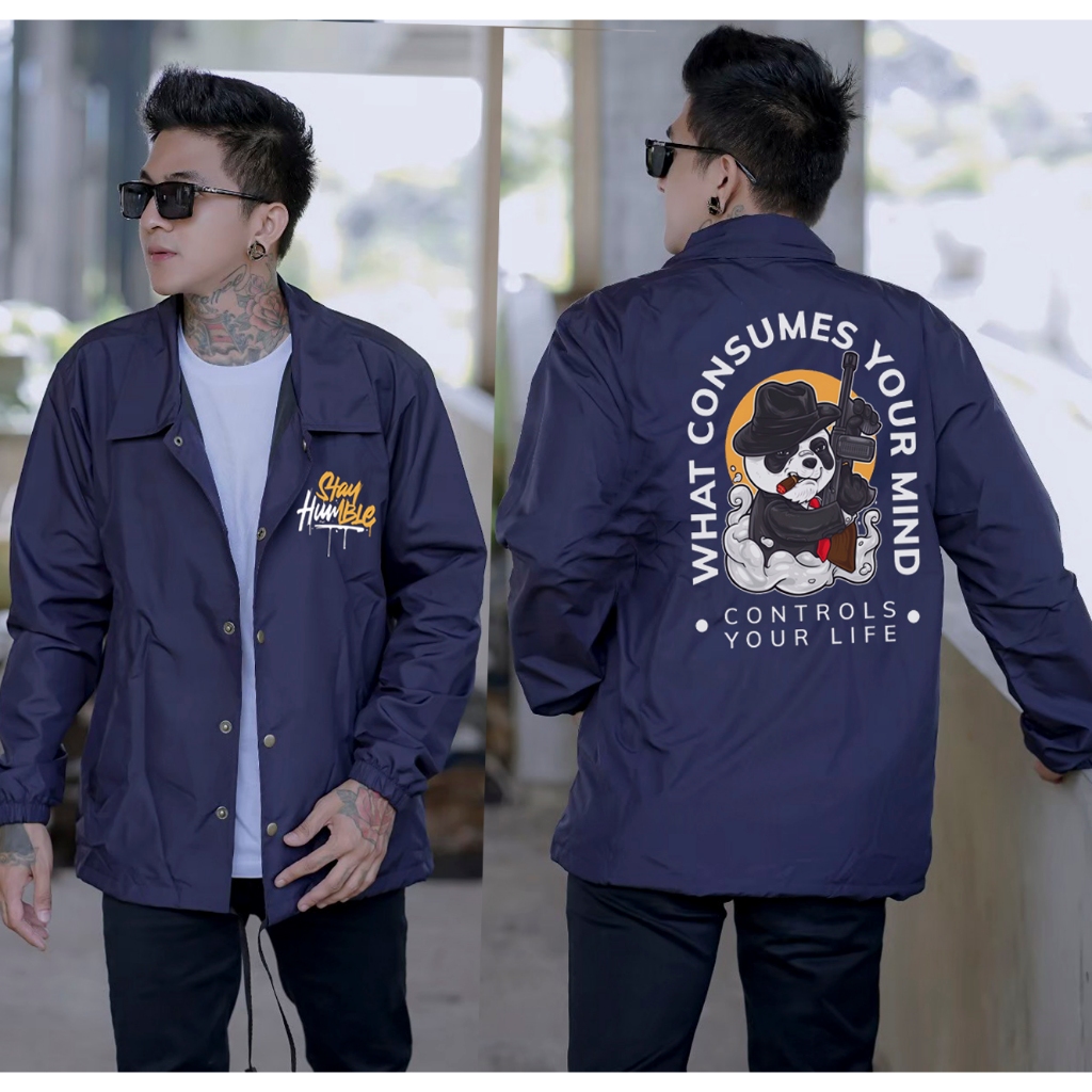 SIZE-XXL JAKET COACH PRIA BAHAN TASLAN ZN KUALITAS DISTRO