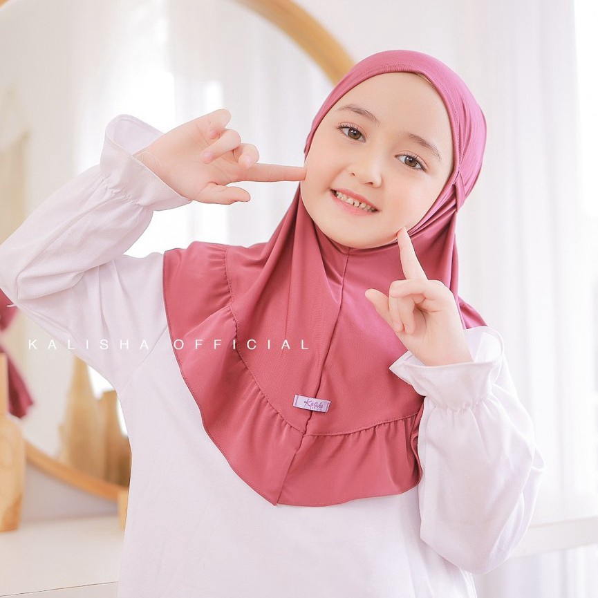 Sale IdO4a4Z Hijab Anak Qinara Kerudung Jersey geblus Instan Premium By Kalishaofficial