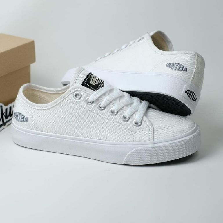 Ventela alpha white original official store terbaru sepatu pria wanita
