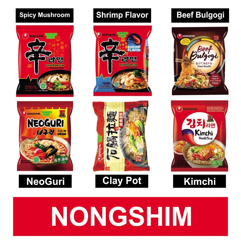 

Cuci gudang NONGSHIM SHIN RAMYUN PROMO HALAL 6 Variant Rasa 12gram