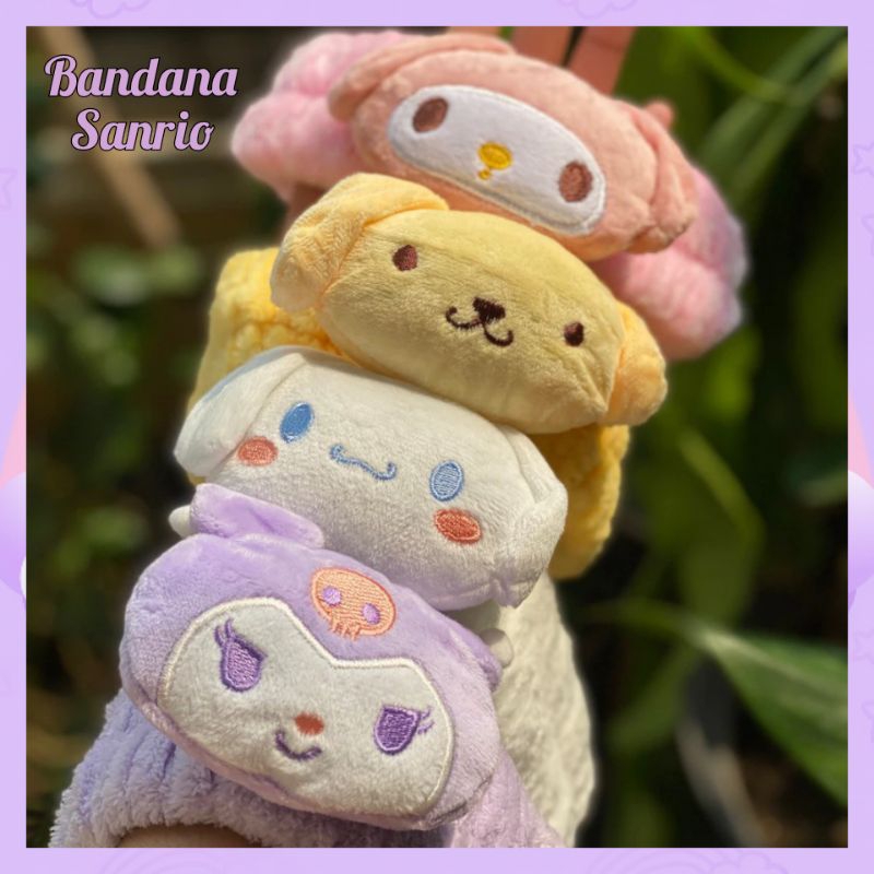 BANDANA SANRIO KARAKTER / BANDO HANDUK CINNAMOROLL/ BANDANA HANDUK BONEKA