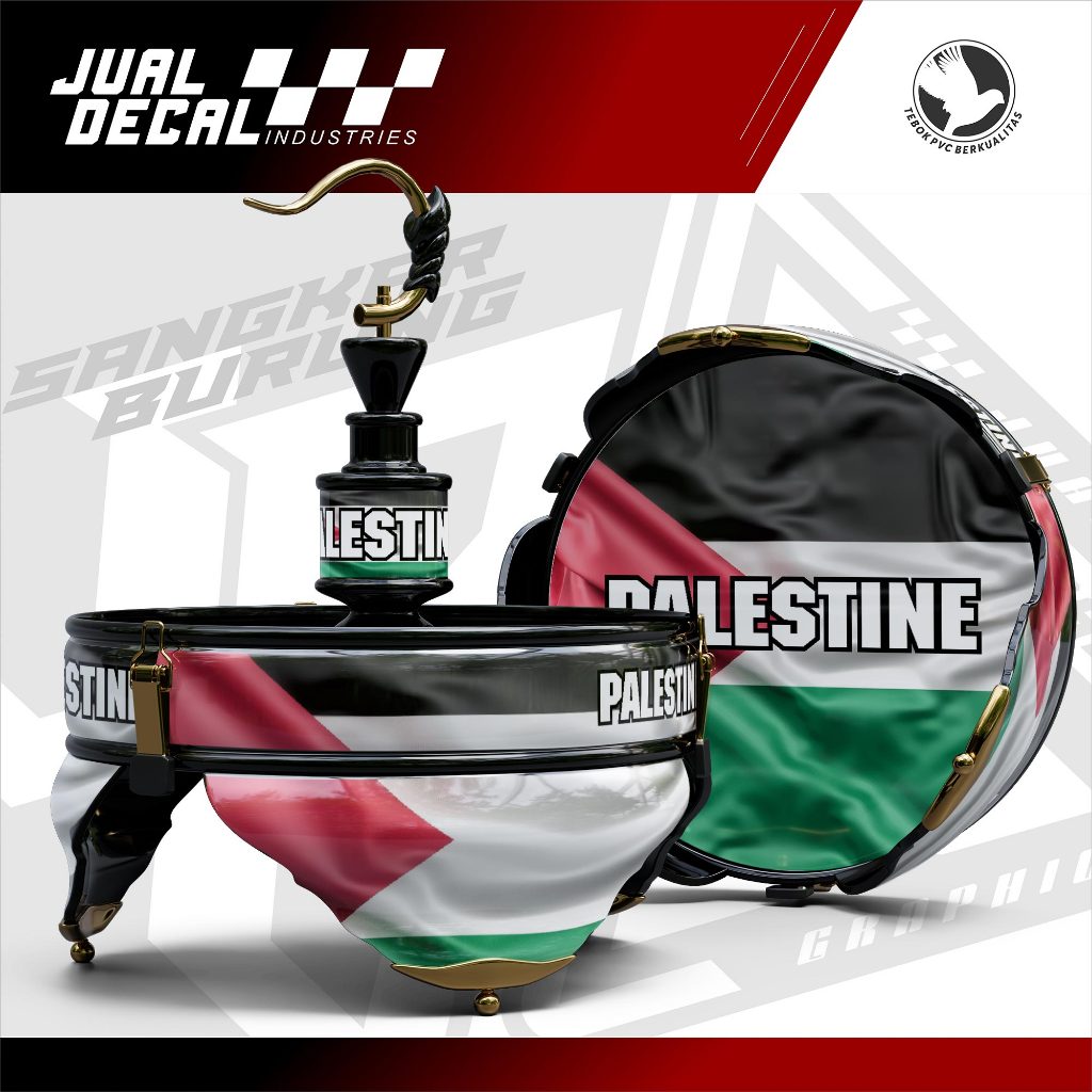 Stiker Sangkar PALESTINA GAZA Decal Tebok Love Bird Pleci Helopet Variasi