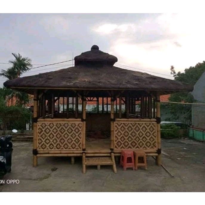 Mushola bambu atap ijuk, mushola minimalis