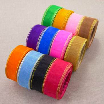

【PER METER】PITA ORGANDI LIST EMAS LEBAR 1inch 1" 2,5cm