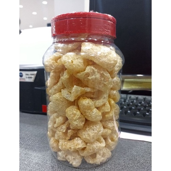 

Ready stock kerupuk kulit babi kerubi kerupuk B2 toples 2liter cujiucha JLJ