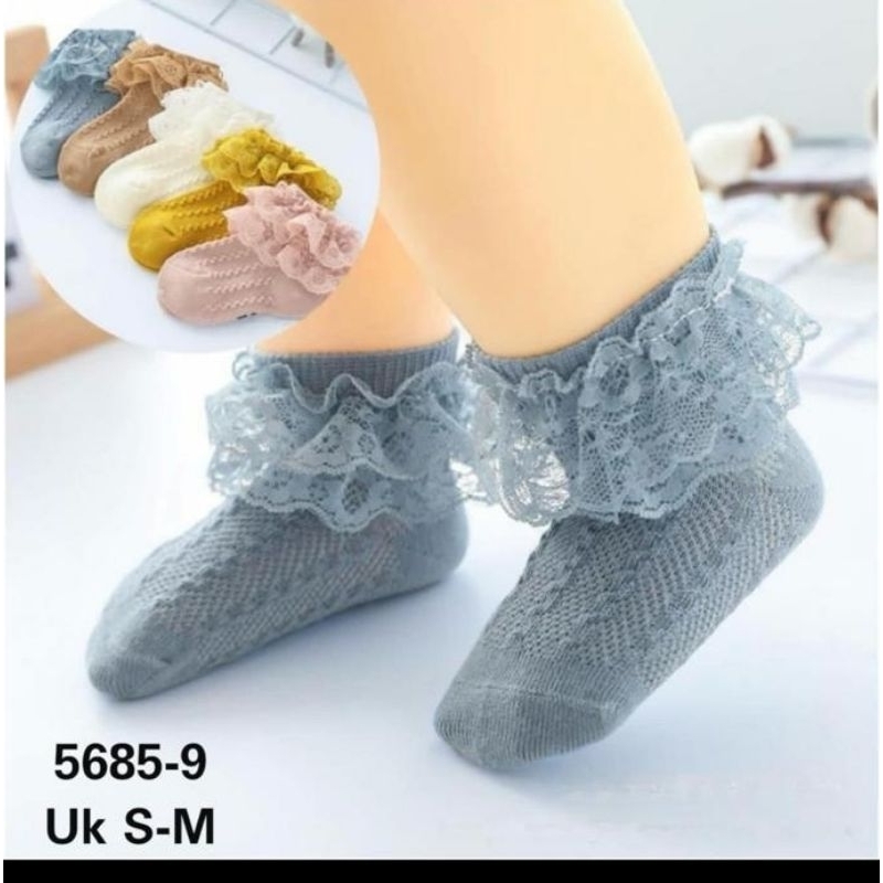 Kaos kaki renda baby 12 - 36 m 1 2 3 tahun instant semarang