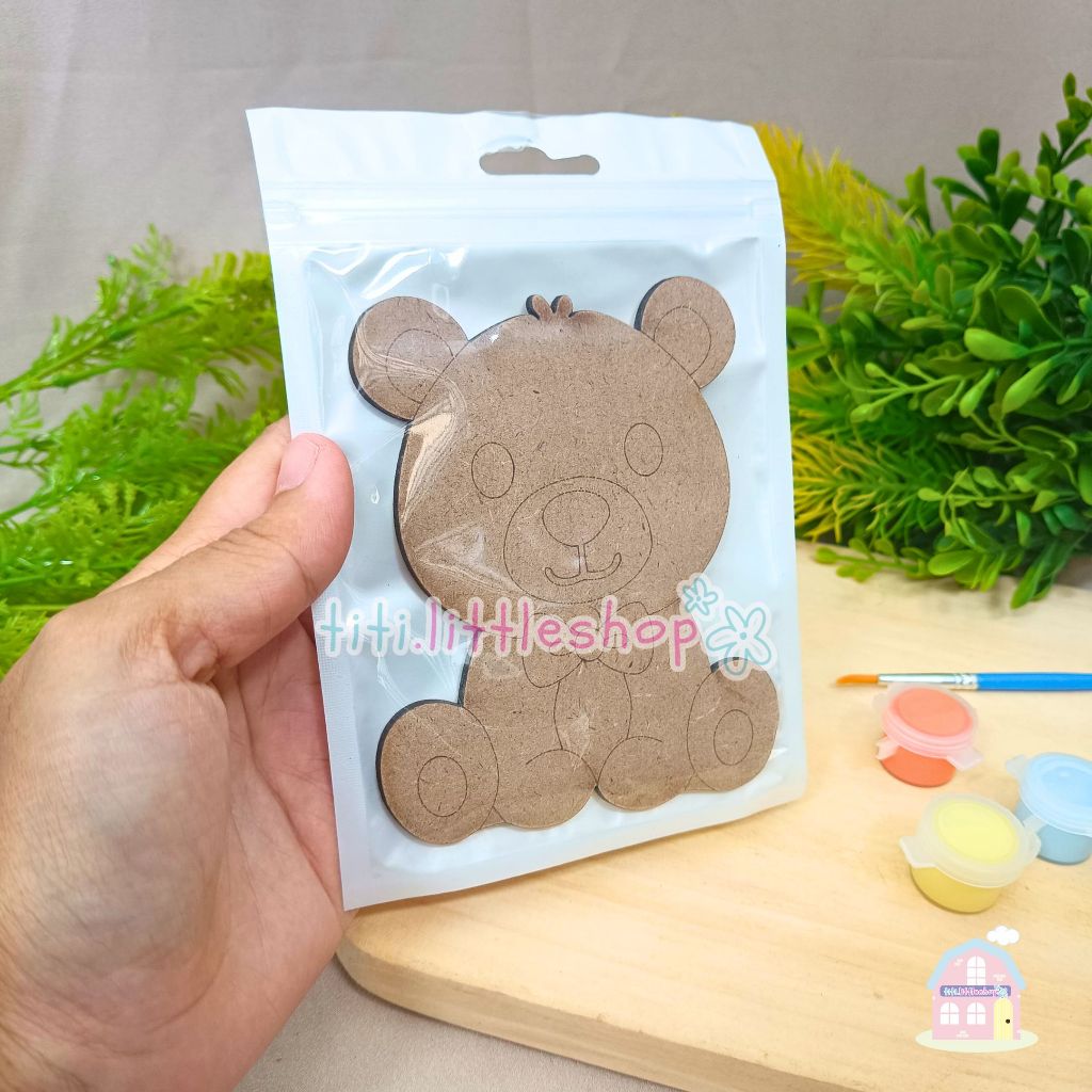 

Wood paint kit motif campur SIZE LARGE Mewarnai Melukis Kado Souvenir anak