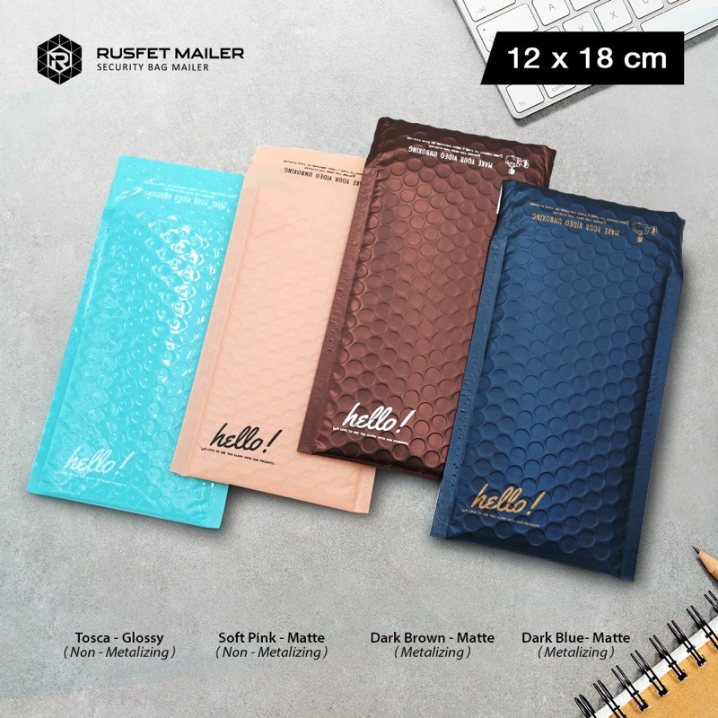 

[BISA COD] MIN. PEMBELIAN 10 PCS Amplop Bubble Packing - Bubble Mailer Rusfet 12cm x 18cm (BACA DESKRIPSI)
