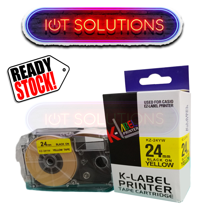 

Label Tape 24mm XR-24 Compatible Printer Casio KL-G2 KL-430 KL-7200 8m