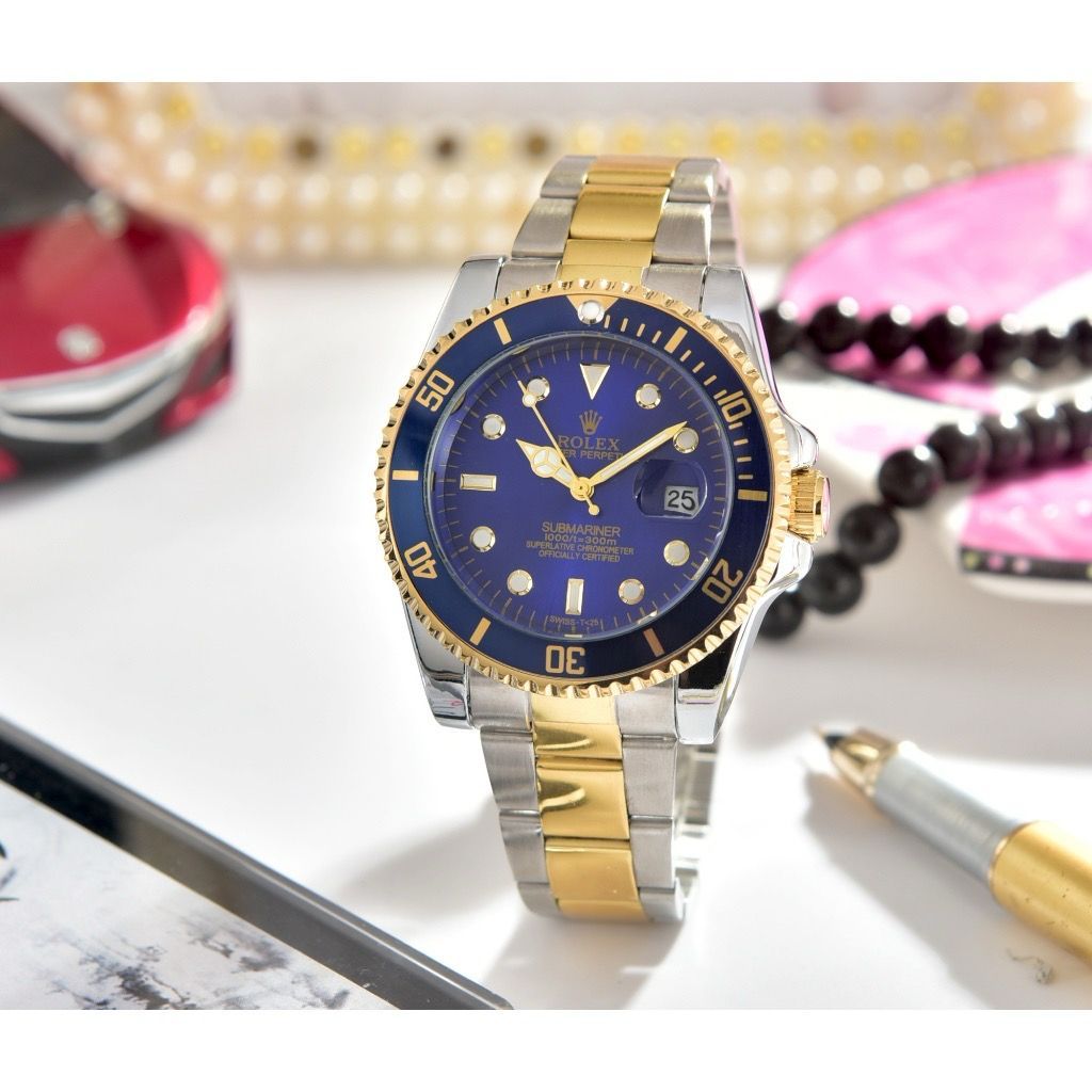 Terlaris  Jam Tangan Pria Rolex Submariner / Rolex Daytona Tanggal Aktif Tali Rantai Free Box Origin