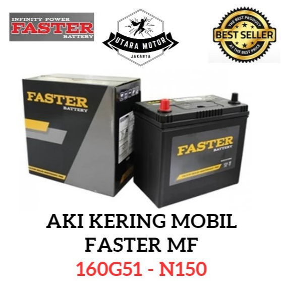 FASTER Aki Kering Mobil MF 160G51 N150 12V 150Ah Genset Kapal Bus Truk