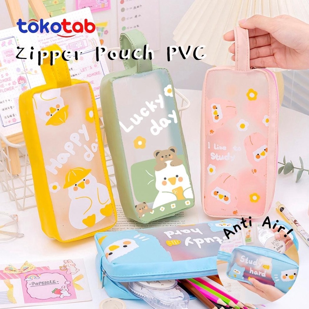 

Best Seller Tokotab Tempat Pensil Korea Pensil Case Pencase Besar Pouch PVC Kartun Kotak Pensil Pouch Zipper Bag BQB