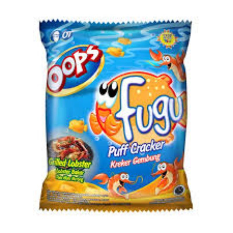 

Fugu Puff Crackers Krekers Gembung berbentuk ikan Kemasan 1renceng isi 10pcs