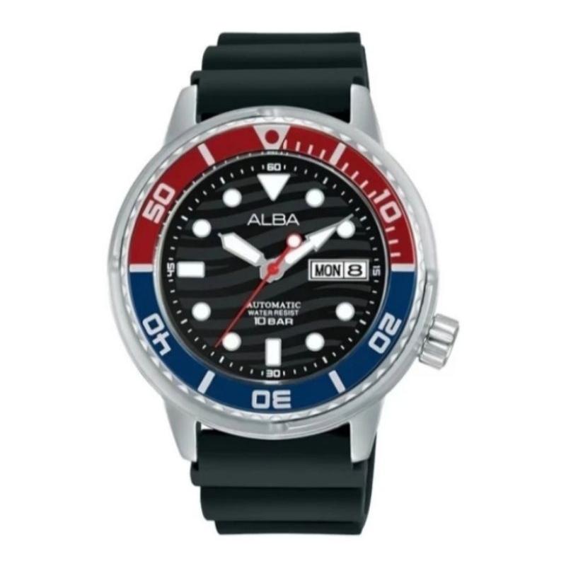 ALBA AL4351X1 Jam Tangan Pria Automatic Rubber Original Garansi Resmi