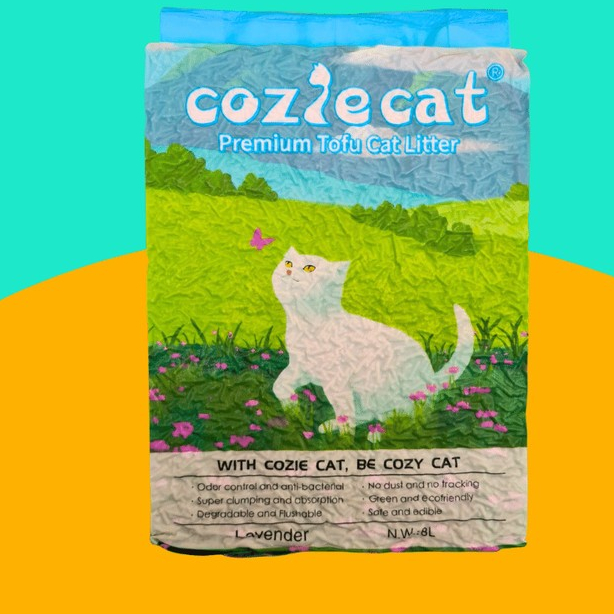 Cozie cat tofu soya cat litter 8L pasir kucing - COZIE LAVENDER