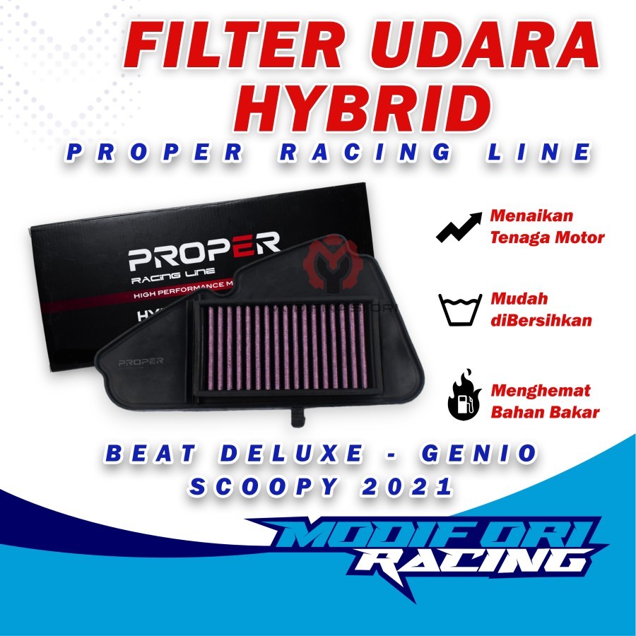 BEAT DELUXE - GENIO Filter Udara Proper Hybrid Filter Udara