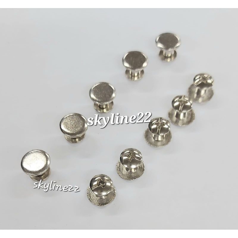 SKRUP BAUT MUR 6MM IKAT PINGGANG KULIT TAS ISI 10 PASANG