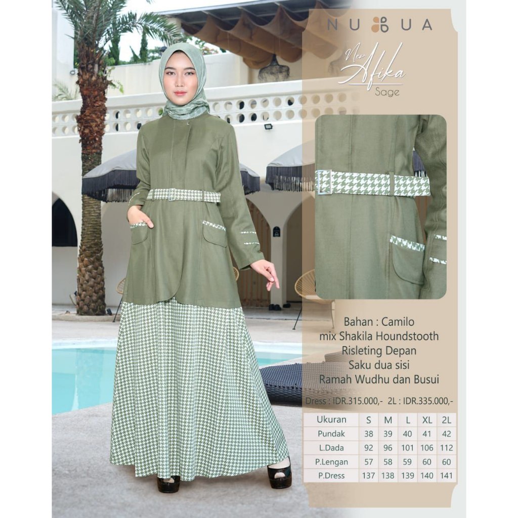 AFIKA Dress by NUBUA / Gamis fashion Muslim Wanita