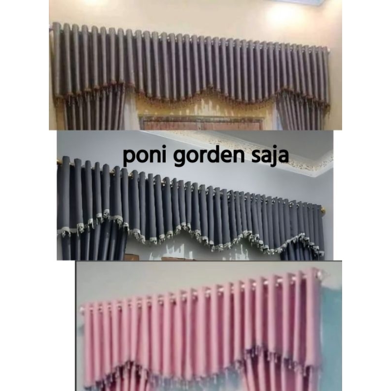 Gorden Poni Pisah/Topi Gorden/Gorden Poni atas pintu Bahan blackout Fremium Poni saja