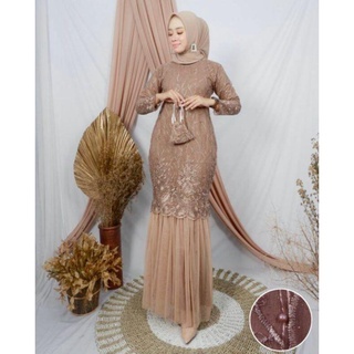 Natafashion69 ( Terbaru ) Gamis Duyung Tutu / Gamis Full Brukat / Baju Muslimah wanita