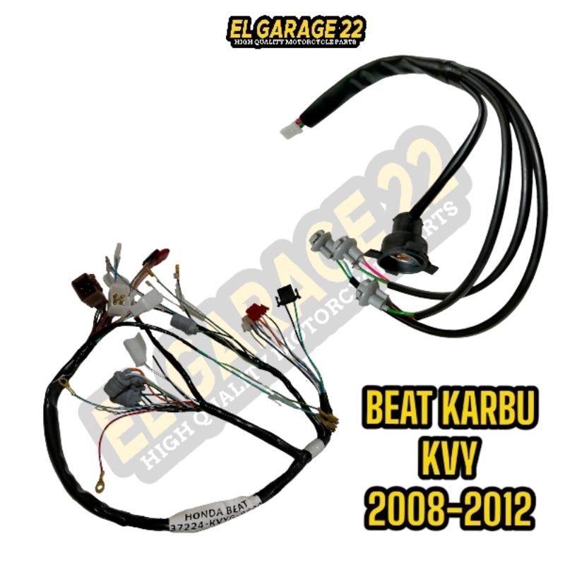 KABEL BODI ATAS DEPAN BEAT KARBU / KABEL SPIDOMETER SET + PITINGAN LAMPU DEPAN SET RITING SENJA KVY 