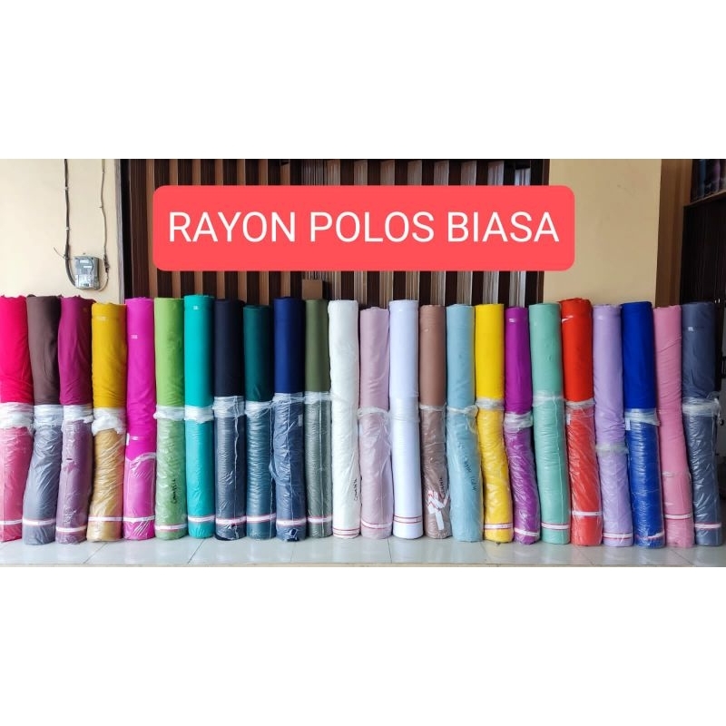 katun rayon viscose polos premium (0,5meter)bahan mukena premium
