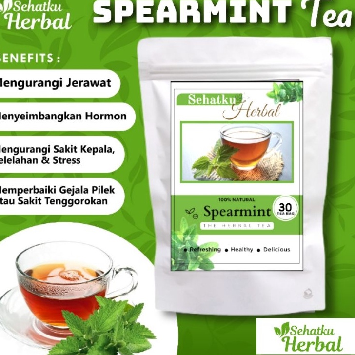 

YTWV6626 GROSIR Spearmint tea Teh daun mint isi 2 teh celup 3 teh celup