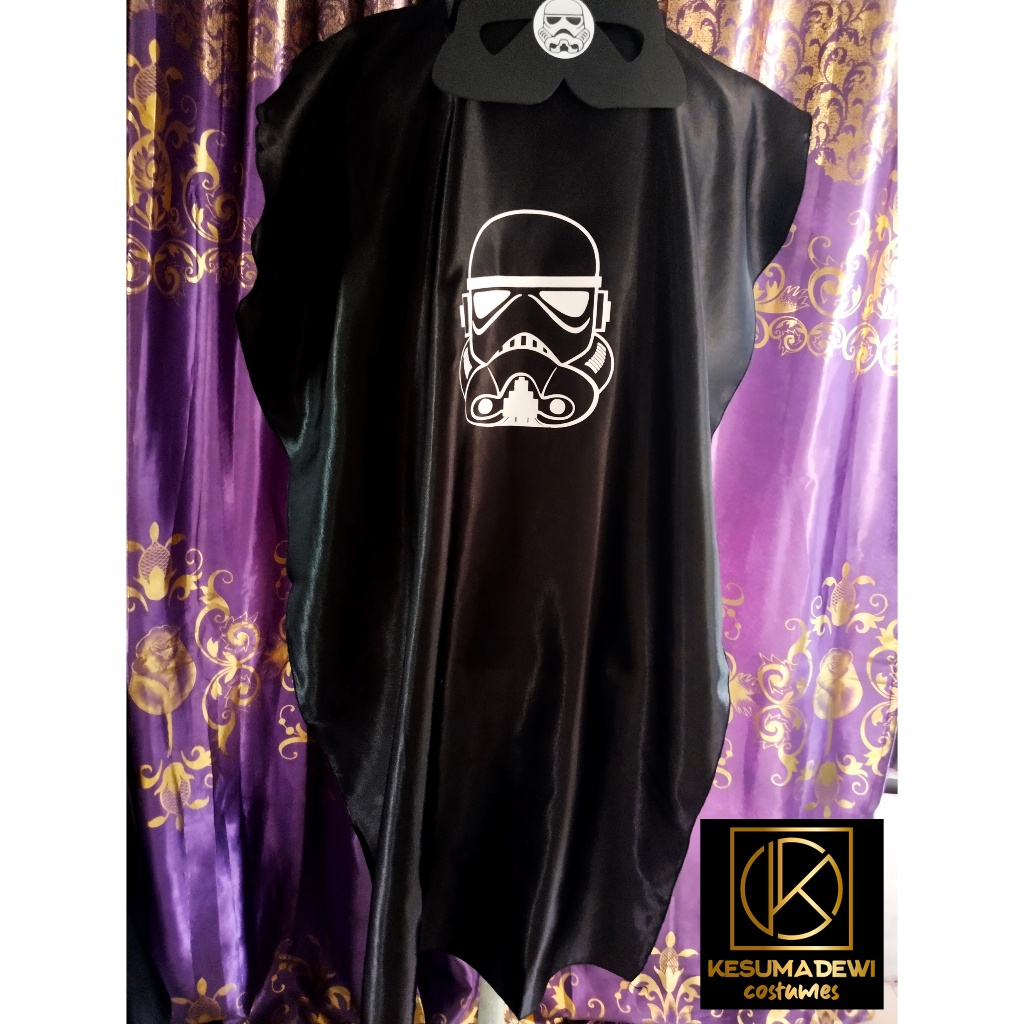 STROM TROOPSTARWAR Dewasa | Jubah &Topeng Kostum Superhero Haloween Cosplay Kado Ultah  Pria Wanita 
