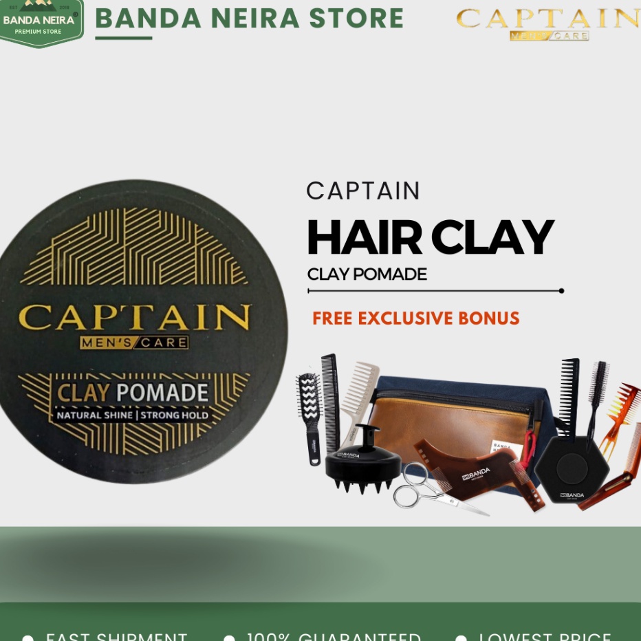RPJY1723 HOT CAPTAIN Clay Pomade  Meningkatkan Volume Rambut