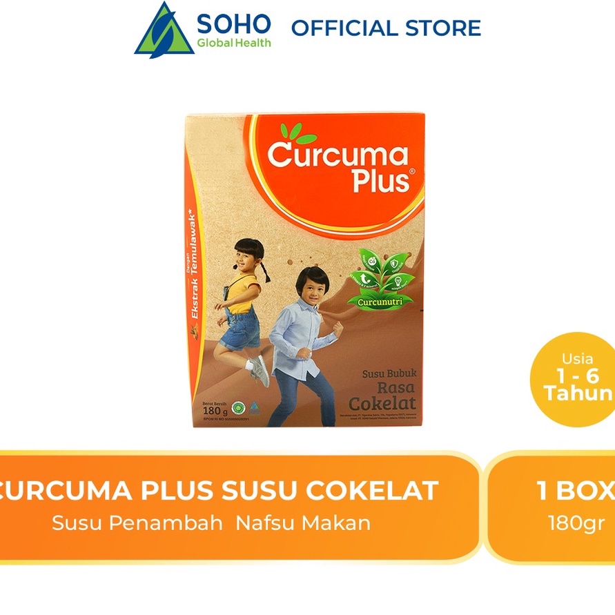 

DYLZ7663 PROMO SALE Curcuma Plus Susu Bubuk Nafsu Makan Ekstrak Temulawak Coklat 18gr