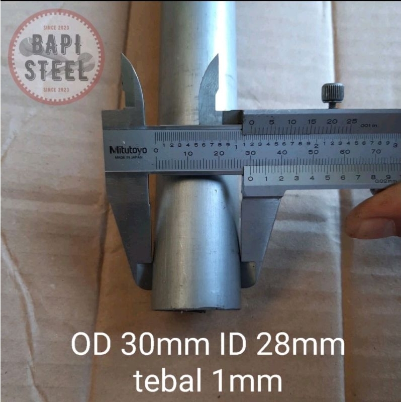 pipa besi seamless OD 30mm ID 28mm TEBAL 1mm