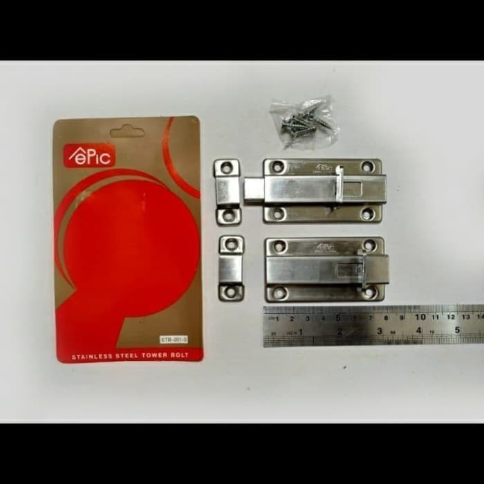 DPM - Grendel Stainless Epic Tower Bolt 4 inch / Slot / Selot Kunci Pintu