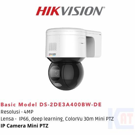 IPCAM PTZ HIKVISION DS-2DE3A400BW-DE (4MP/H.265+/H.265/120DB WDR/COLORVU 30M/IP66/DEEP LEARNING/UP T