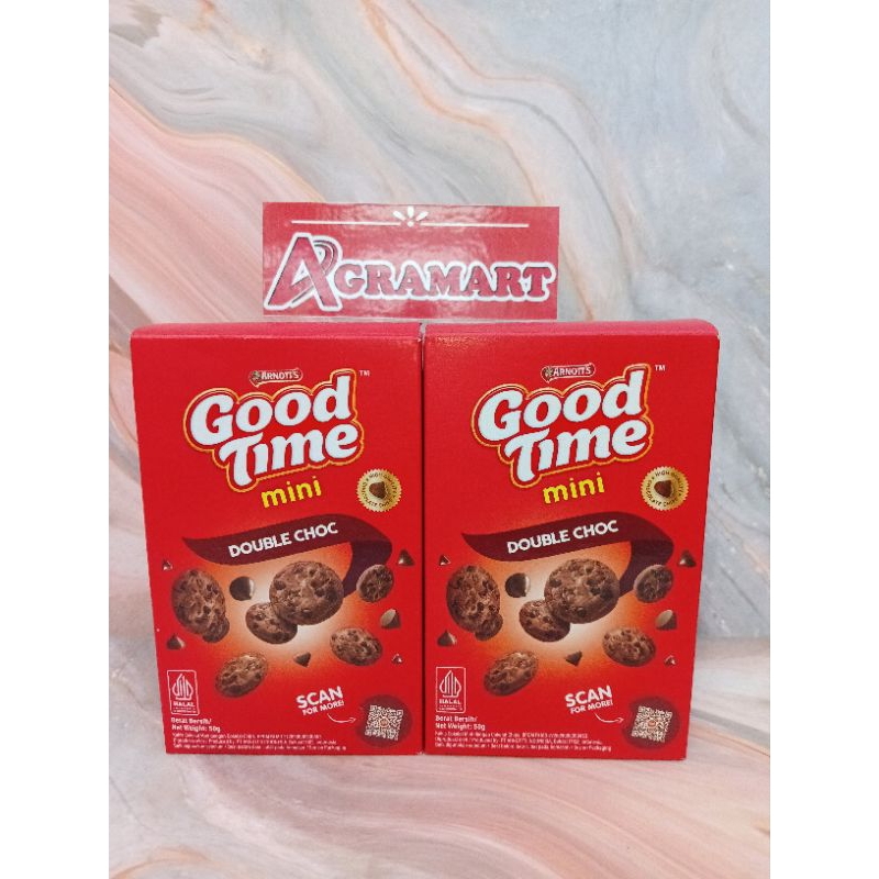

GOOD TIME MINI DOUBLE CHOCLATE 50GR