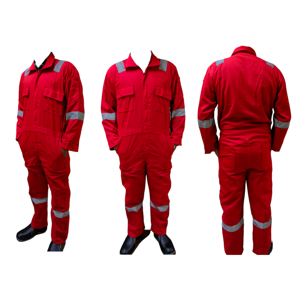 Wearpack terusan safety / coverall safety K3 / baju terusan safety warna Merah