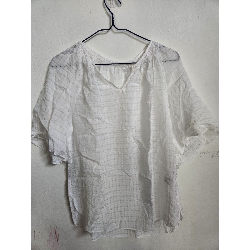 PL Atasan Blouse Wanita Putih