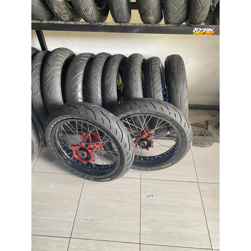 VELG CRF SUPERMOTO BARU TROMOL SCARLET