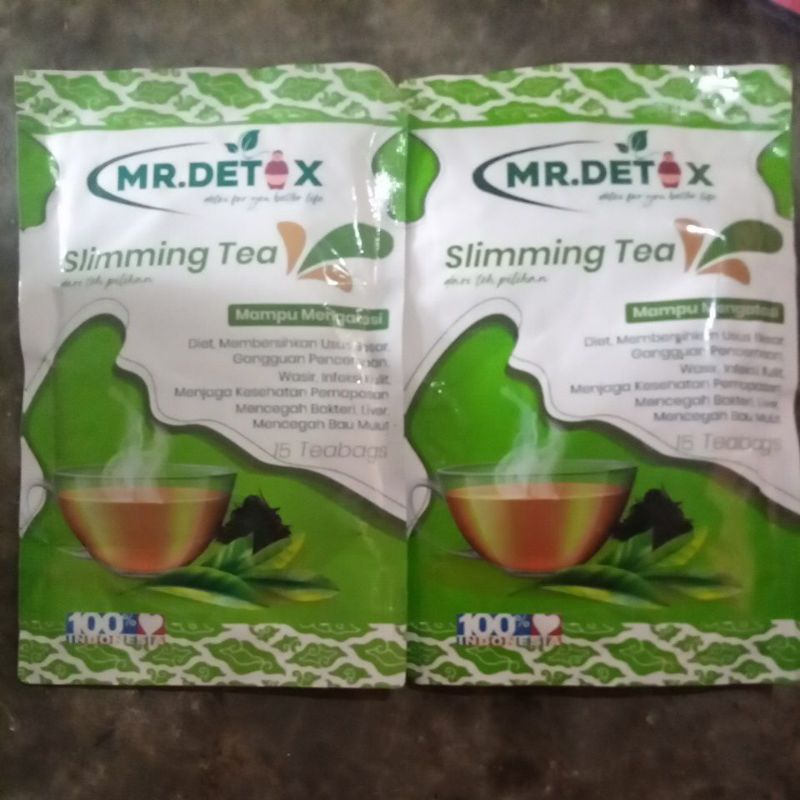 

mr.detox slimming tea dari teh pilihan 15 teabags .exp 061225