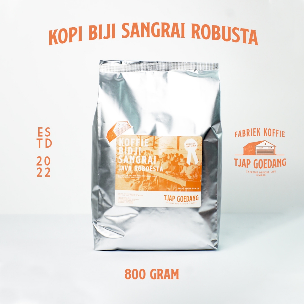 

kopi biji sangrai robusta | fabriek koffie tjap goedang