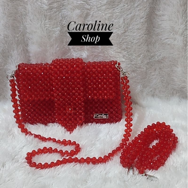 Tas Manik Tas mutiara / Tas manik akrilik ( Dua Tali )