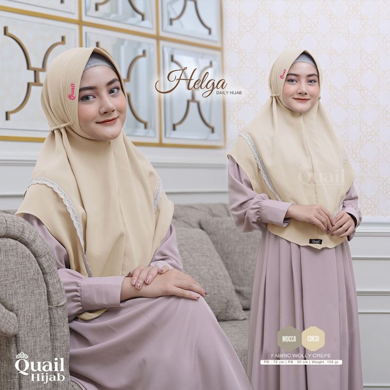 HELGA DAILY HIJAB QUAIL ORIGINAL | JILBAB BEST PAD QUAIL | JILBAB WOLLYCREPE QUAIL | JILBAB TALI BEL