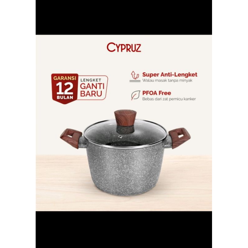 CYPRUZ GREY MARBEL PANCI TINGGI 20 CM