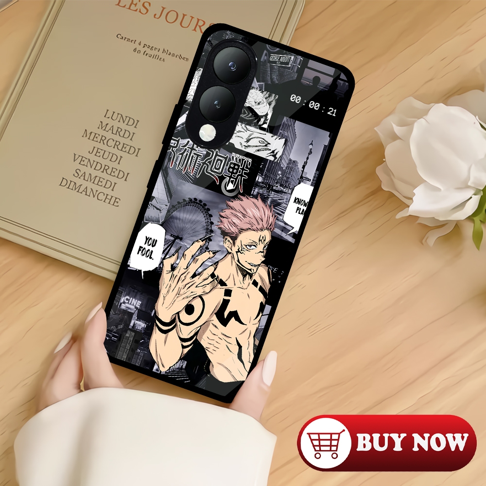 [WB02]  Case Glossy Case VIVO Y17S | Casing Hp Kilau Motif SUKUNA