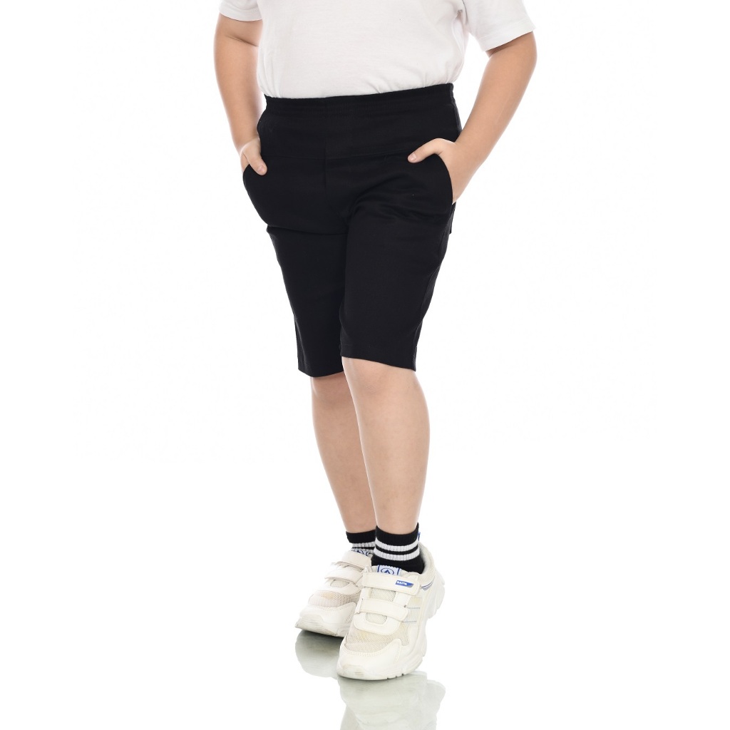 Celana Pendek Anak Laki Laki Chino Stwoz Hitam Twill Stretch | Chinos Pants | Celana Anak Laki-laki