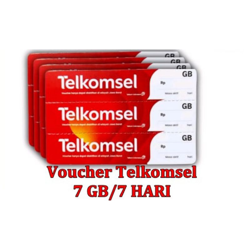 Voucher Telkomsel 7 GB/7 Hari Zona 1 Sumbagsel