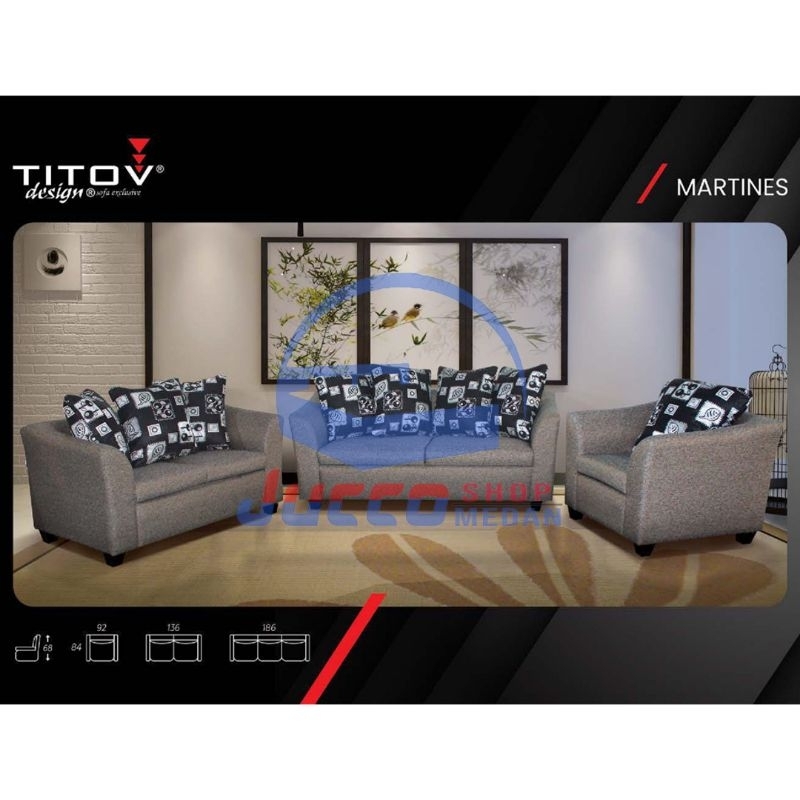 Sofa Titov Martines 321 - Sofa Tamu Titov - Sofa Keluarga Garansi 5thn - Medan