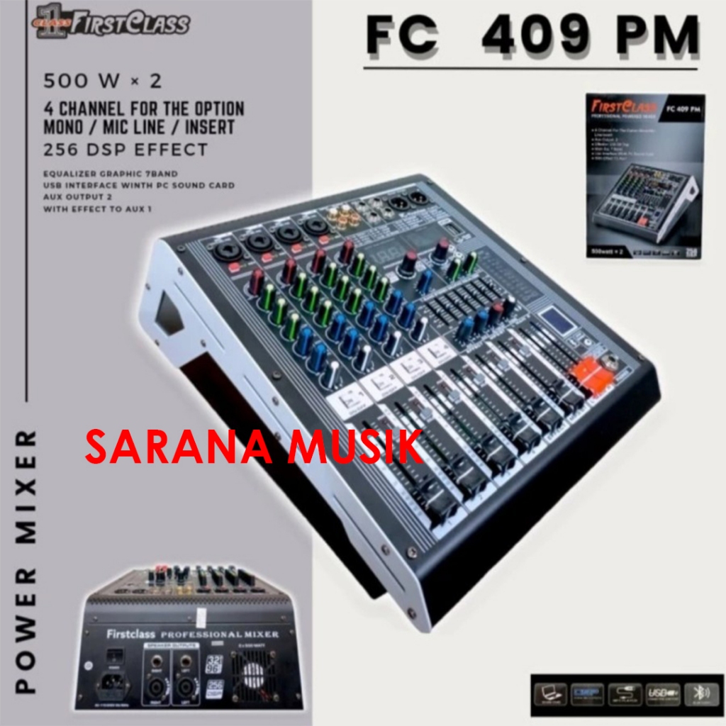 POWER MIXER FIRSTCLASS FC 409 PM FC-409PM Firstclass FC409 PM 500w x 2 ORIGINAL