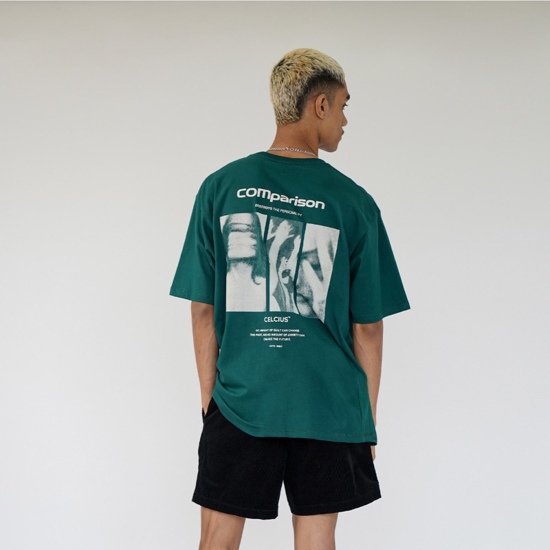 Kaos Celcius Comprasion Hijau pria/wanita