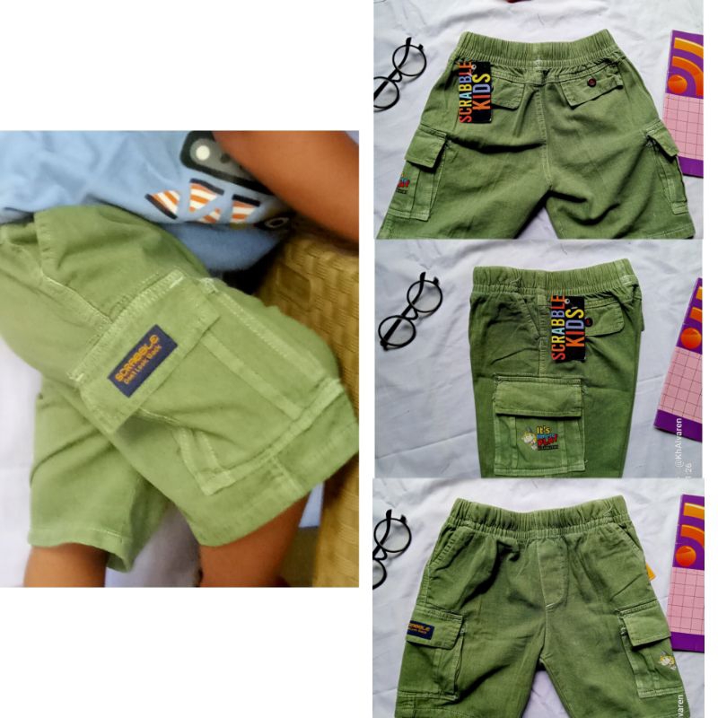 Celana Pendek Cargo Premium/Celana Cargo Viral by SCRABBLE KIDS