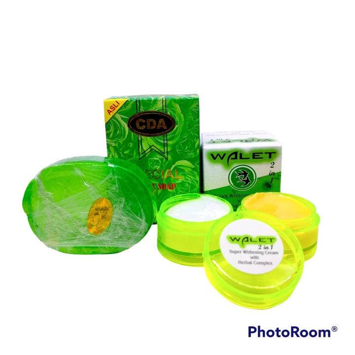 Paket Cream Walet Susun Siang & Malam + Sabun CDA Special Hijau Original BPOM / Paket Pembersih Waja